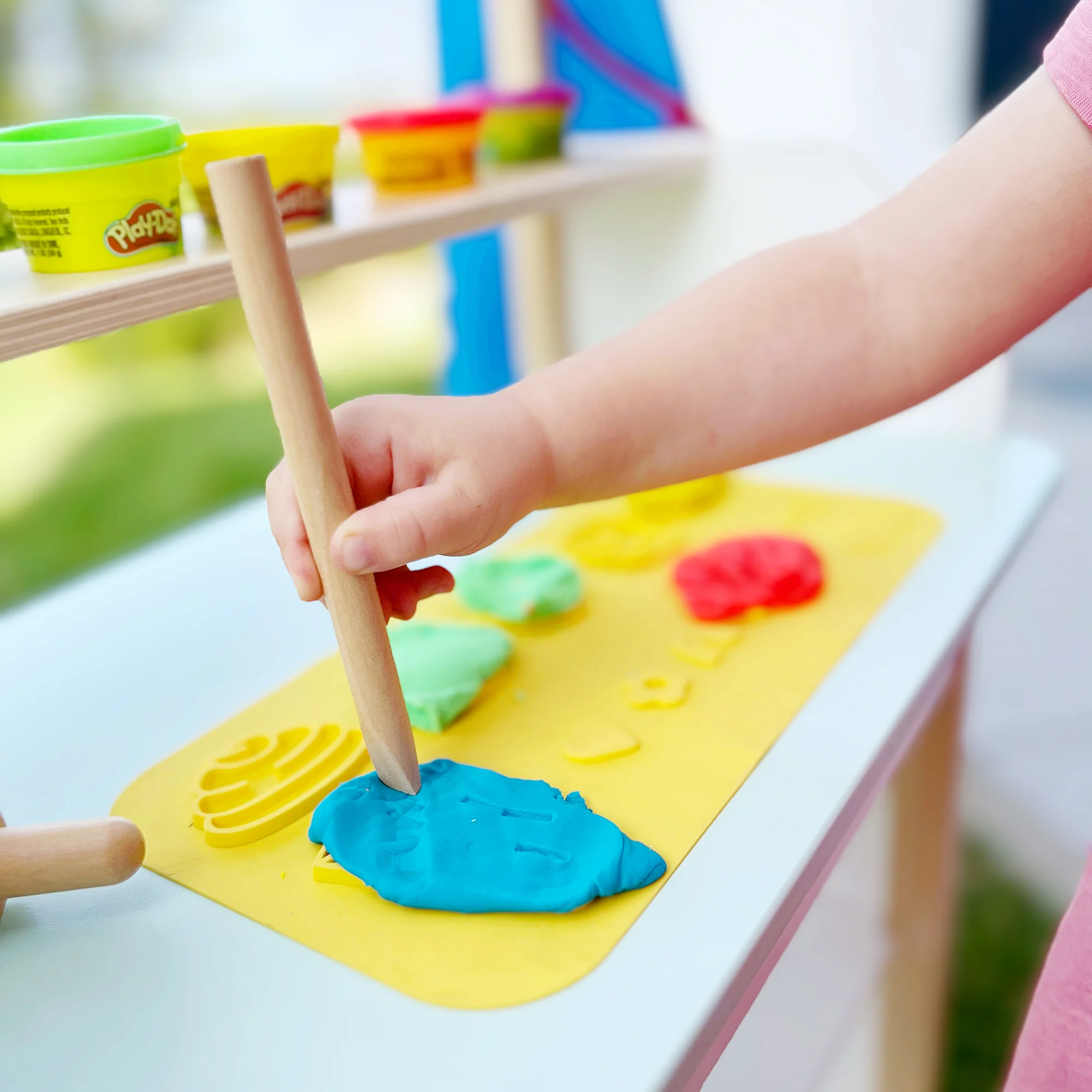 roba x Play-Doh Set - 3D-Kreativmatte mit 12 Knetdosen & Holzwerkzeugen - Image 6