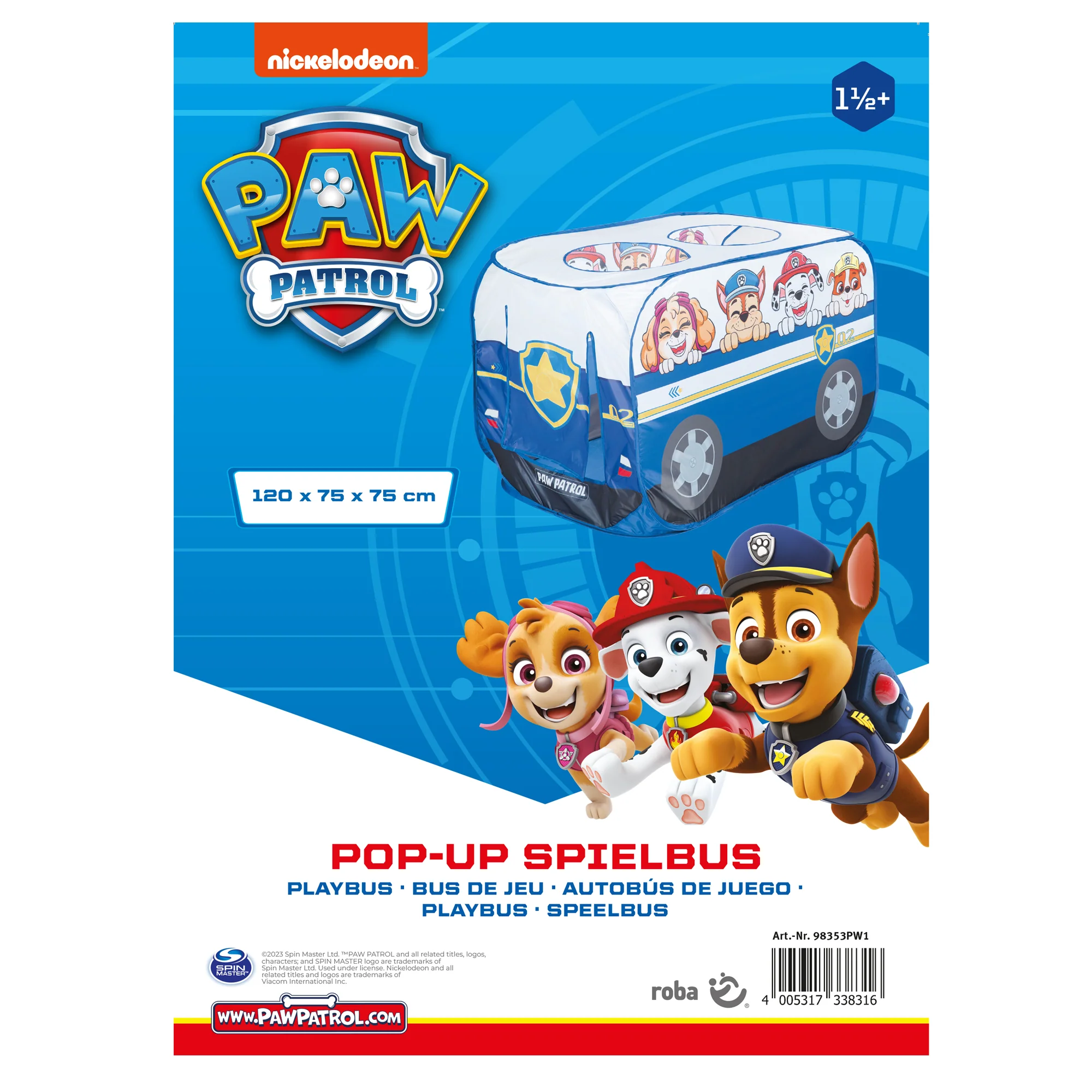 Pop-Up Spielzelt 'Paw Patrol' - Zelt in Autoform mit automatischer Klappfunktion - Image 10