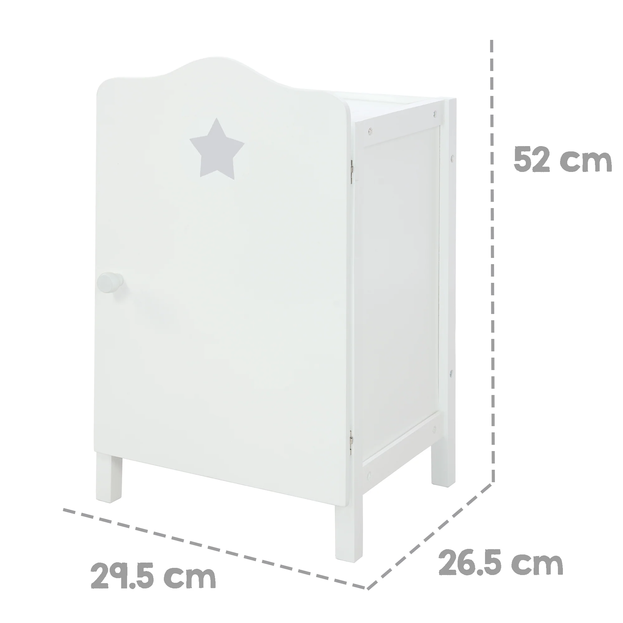 Puppenkleiderschrank 'Stella', zum Verstauen von Puppenkleidung & Zubehör, weiß lackiert - Image 7