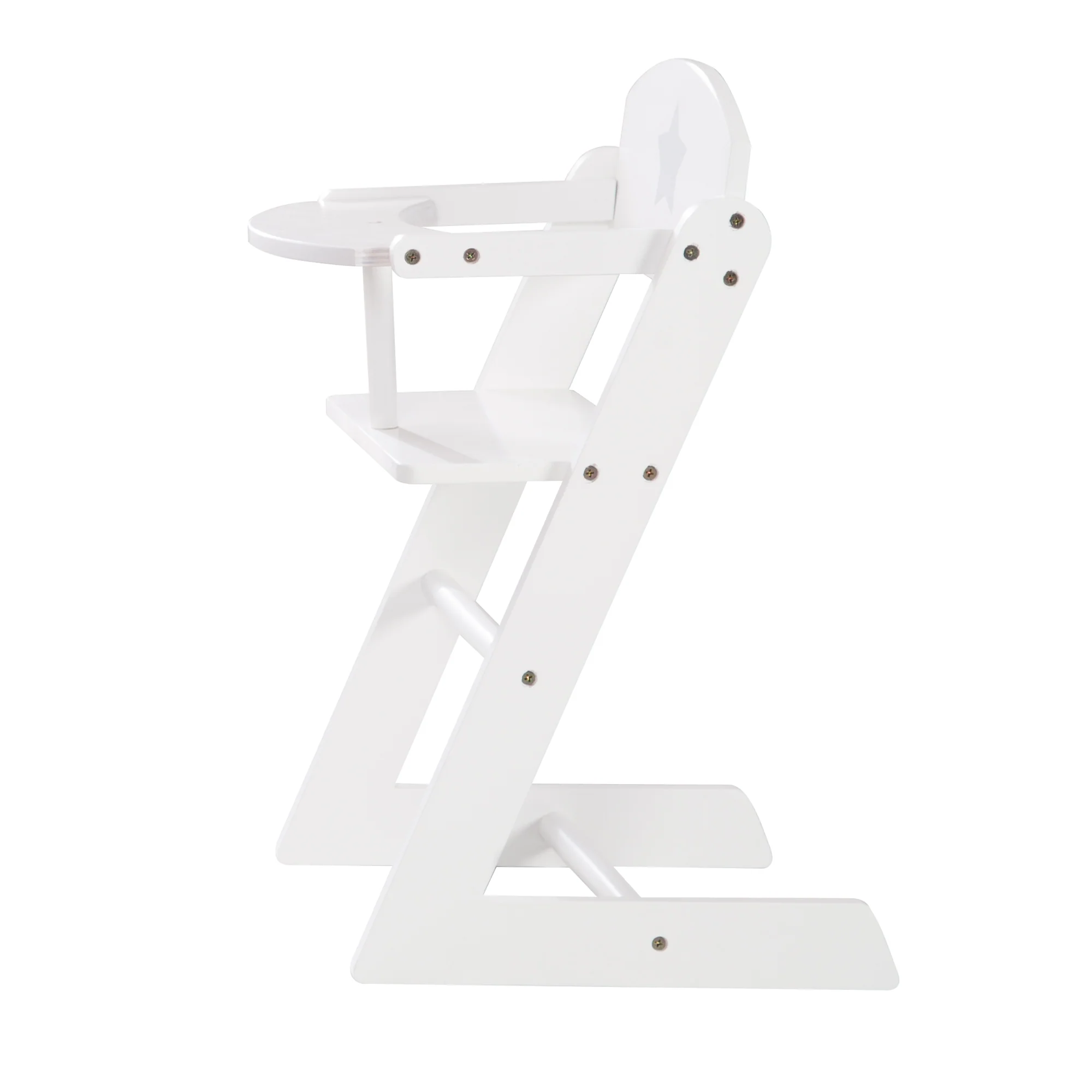 Puppenhochstuhl 'Stella', weißer Puppenstuhl aus Holz für Babypuppen - Image 3